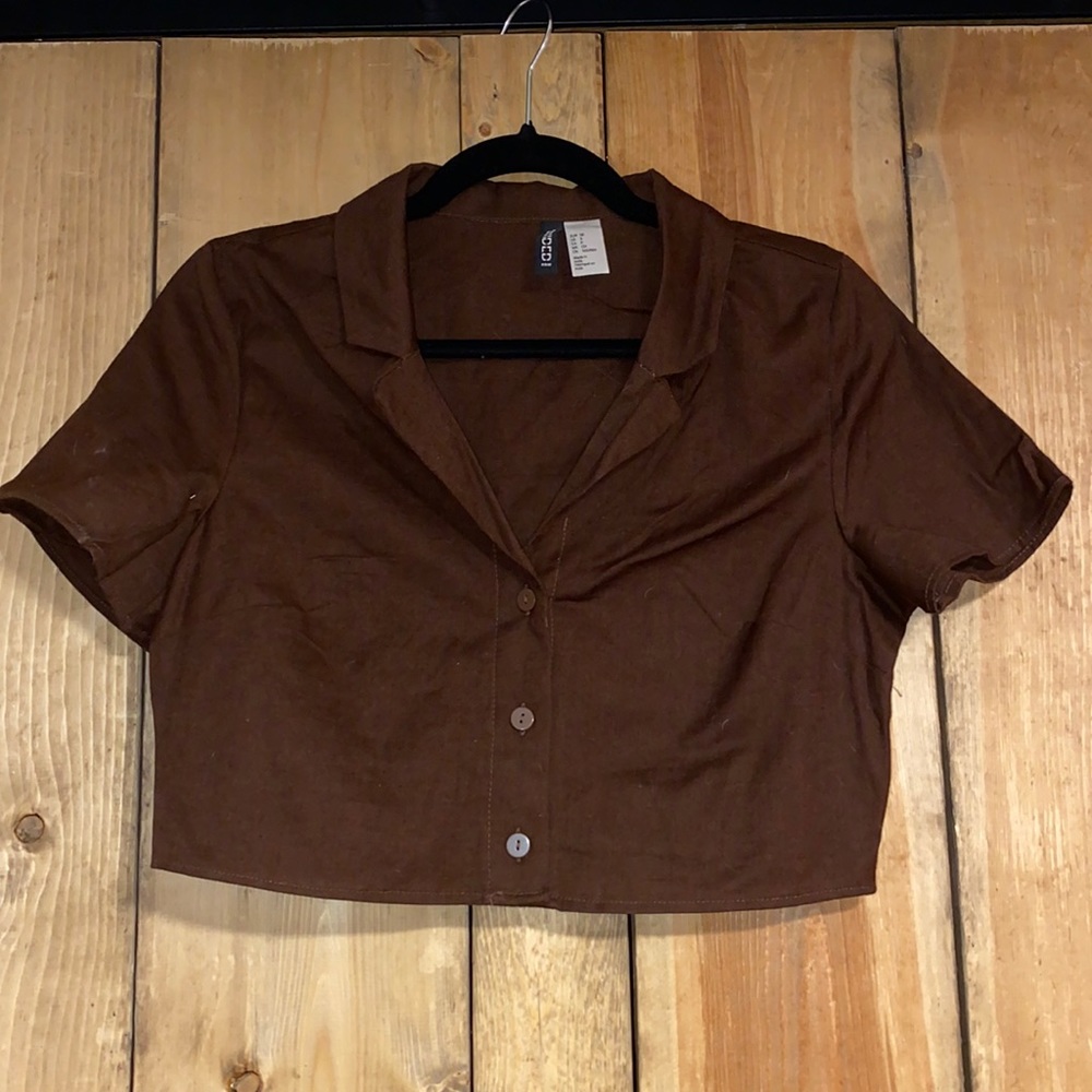 Divided-H&M, cropped shirt, size S